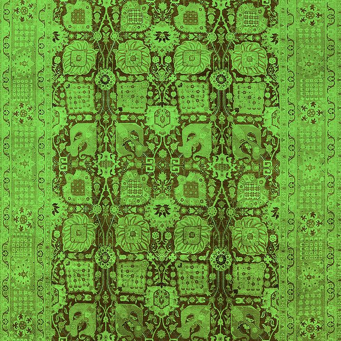 Machine Washable Oriental Green Industrial Area Rugs, wshurb3184grn