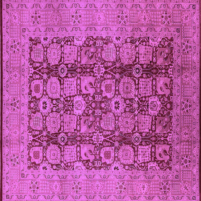 Square Machine Washable Oriental Purple Industrial Area Rugs, wshurb3184pur