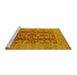 Sideview of Machine Washable Oriental Yellow Industrial Rug, wshurb3184yw