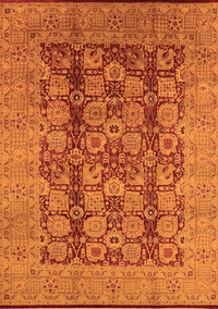 Oriental Orange Industrial Rug, urb3184org