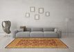 Machine Washable Oriental Brown Industrial Rug in a Living Room,, wshurb3184brn