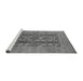 Sideview of Machine Washable Oriental Gray Industrial Rug, wshurb3184gry