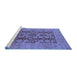 Sideview of Machine Washable Oriental Blue Industrial Rug, wshurb3184blu