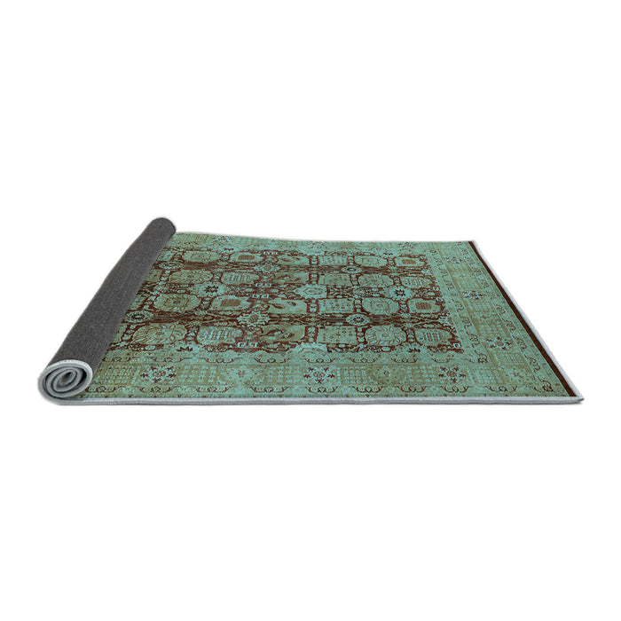 Sideview of Oriental Light Blue Industrial Rug, urb3184lblu