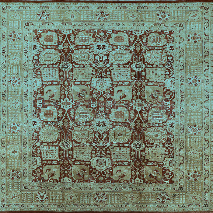 Square Oriental Light Blue Industrial Rug, urb3184lblu