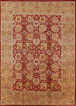 Mid-Century Modern Orange Oriental Rug, urb3184
