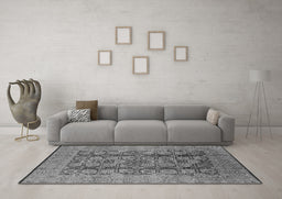 Machine Washable Oriental Gray Industrial Rug in a Living Room,, wshurb3184gry