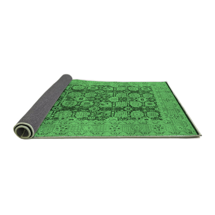 Sideview of Oriental Emerald Green Industrial Rug, urb3184emgrn