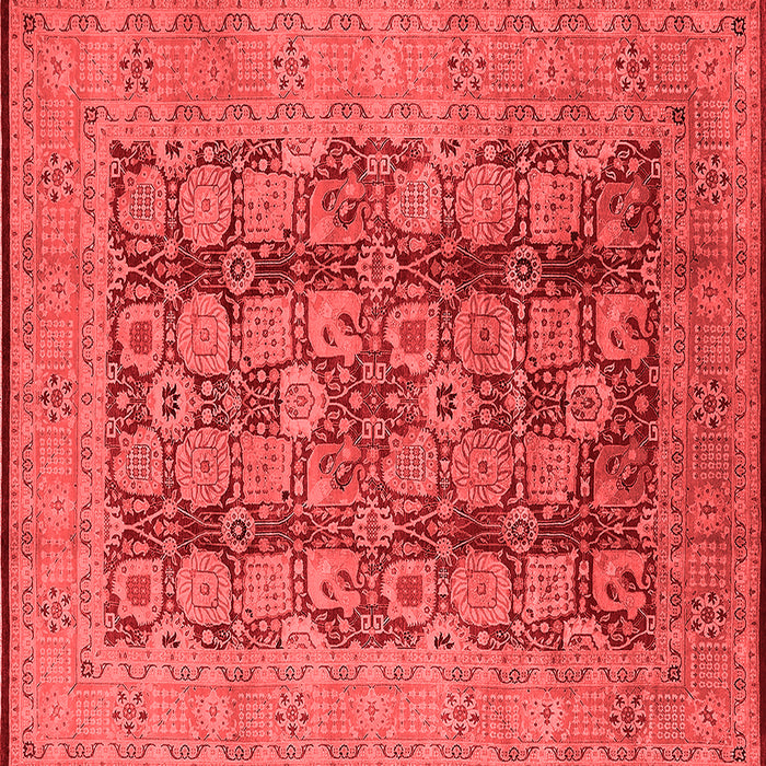 Machine Washable Oriental Red Industrial Rug, wshurb3184red