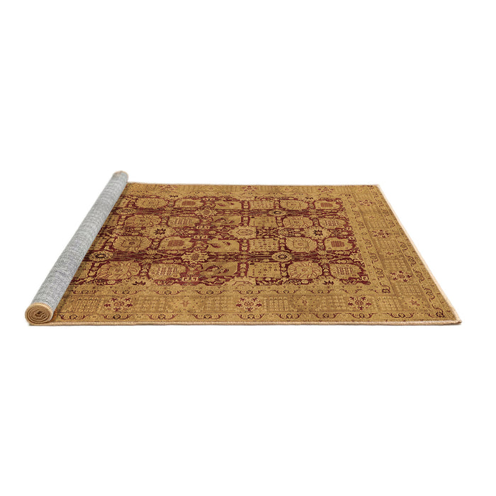 Sideview of Machine Washable Oriental Brown Industrial Rug, wshurb3184brn