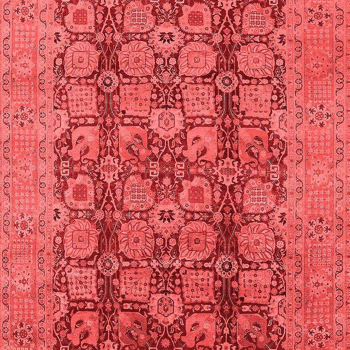 Machine Washable Oriental Red Industrial Rug, wshurb3184red