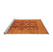 Sideview of Machine Washable Oriental Orange Industrial Area Rugs, wshurb3184org