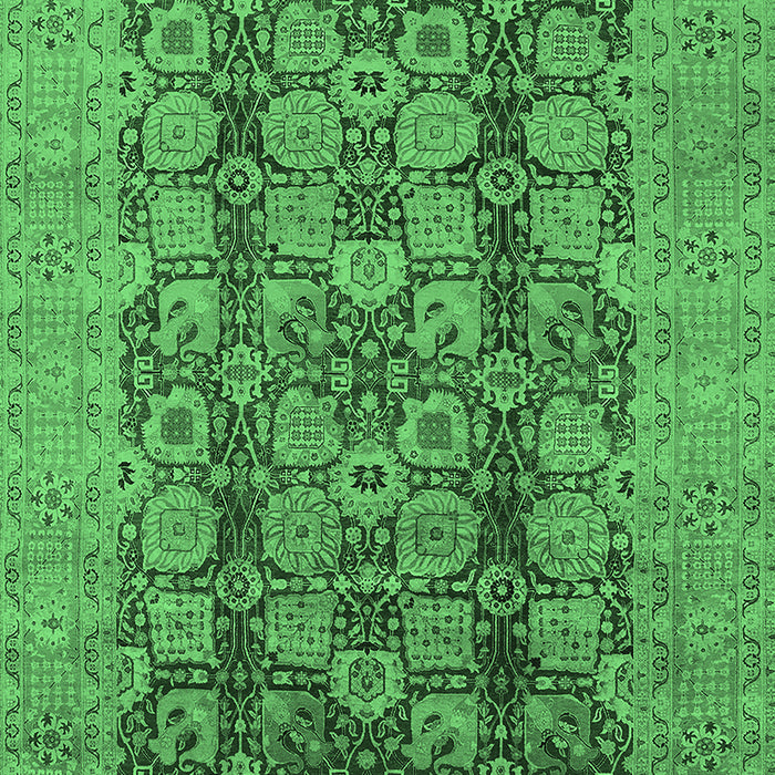 Oriental Emerald Green Industrial Rug, urb3184emgrn
