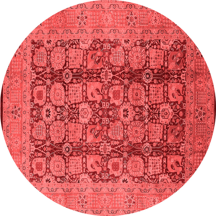 Machine Washable Oriental Red Industrial Rug, wshurb3184red