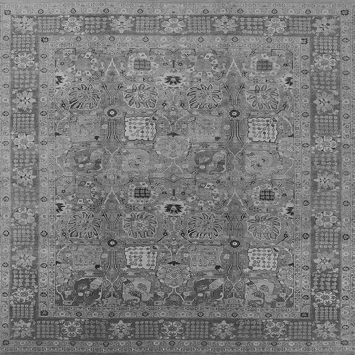 Square Oriental Gray Industrial Rug, urb3185gry