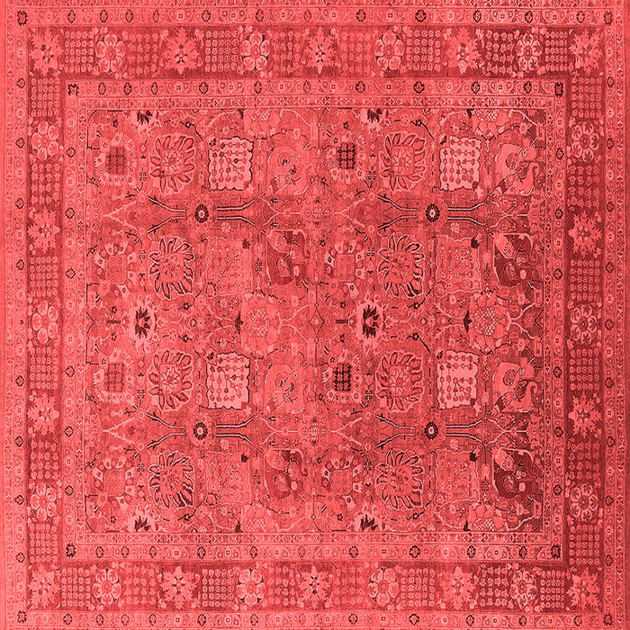 Machine Washable Oriental Red Industrial Rug, wshurb3185red