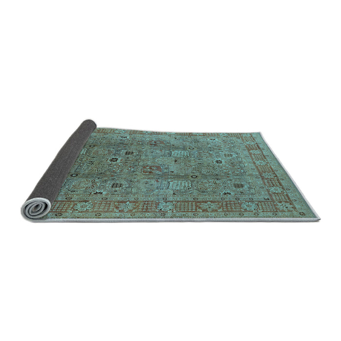 Sideview of Oriental Light Blue Industrial Rug, urb3185lblu