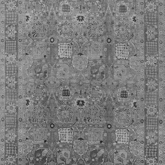 Machine Washable Oriental Gray Industrial Rug, wshurb3185gry