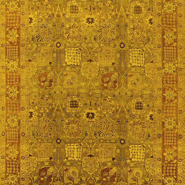 Oriental Yellow Industrial Rug, urb3185yw