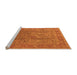 Sideview of Machine Washable Oriental Orange Industrial Area Rugs, wshurb3185org