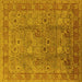 Square Oriental Yellow Industrial Rug, urb3185yw