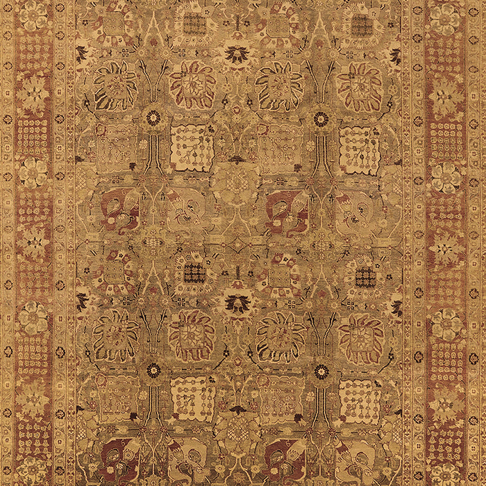 Machine Washable Oriental Brown Industrial Rug, wshurb3185brn
