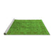 Sideview of Machine Washable Oriental Green Industrial Area Rugs, wshurb3185grn