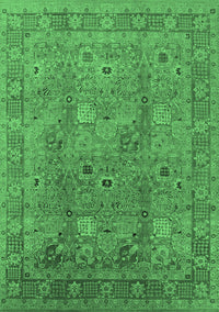 Oriental Emerald Green Industrial Rug, urb3185emgrn