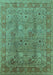 Oriental Turquoise Industrial Rug, urb3185turq