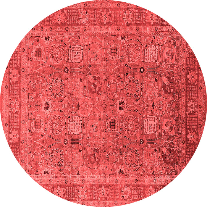 Machine Washable Oriental Red Industrial Rug, wshurb3185red