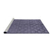 Sideview of Machine Washable Industrial Modern Dark Slate Blue Purple Rug, wshurb3186