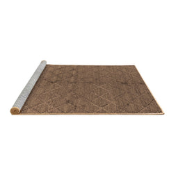 Sideview of Machine Washable Oriental Brown Industrial Rug, wshurb3186brn