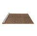 Sideview of Machine Washable Oriental Brown Industrial Rug, wshurb3186brn