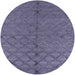 Round Machine Washable Industrial Modern Dark Slate Blue Purple Rug, wshurb3186