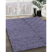 Machine Washable Industrial Modern Dark Slate Blue Purple Rug in a Family Room, wshurb3186