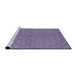 Sideview of Machine Washable Industrial Modern Purple Sage Bush Purple Rug, wshurb3187