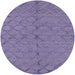 Round Machine Washable Industrial Modern Purple Sage Bush Purple Rug, wshurb3187