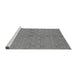 Sideview of Machine Washable Oriental Gray Industrial Rug, wshurb3187gry