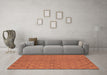 Machine Washable Oriental Orange Industrial Area Rugs in a Living Room, wshurb3187org