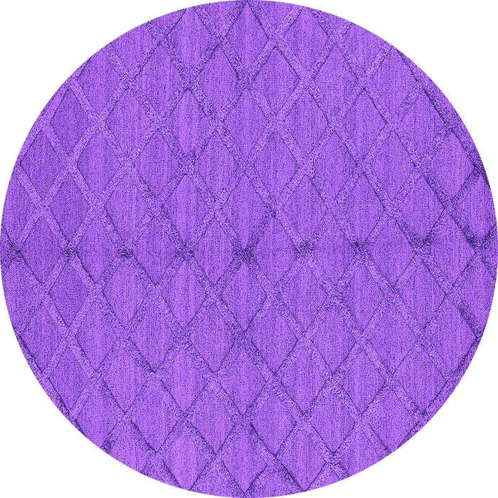 Round Machine Washable Oriental Purple Industrial Area Rugs, wshurb3187pur