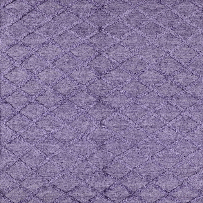 Square Mid-Century Modern Purple Oriental Rug, urb3187