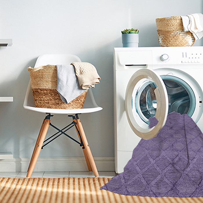 Machine Washable Industrial Modern Purple Sage Bush Purple Rug in a Washing Machine, wshurb3187