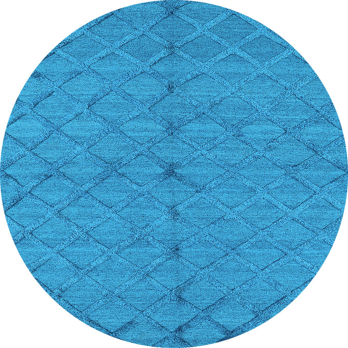 Round Oriental Light Blue Industrial Rug, urb3187lblu