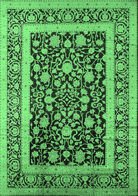 Oriental Emerald Green Industrial Rug, urb3188emgrn