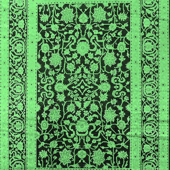 Oriental Emerald Green Industrial Rug, urb3188emgrn