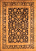 Machine Washable Oriental Orange Industrial Area Rugs, wshurb3188org