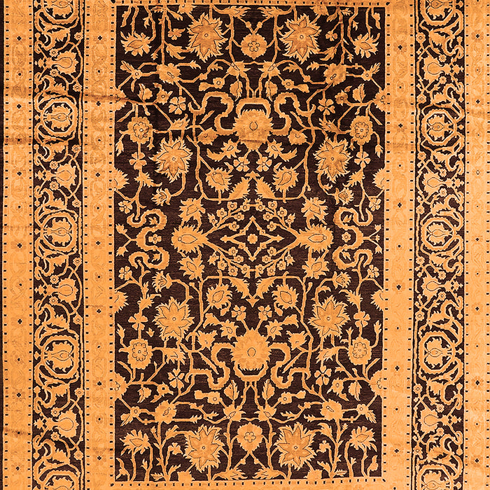 Machine Washable Oriental Orange Industrial Area Rugs, wshurb3188org