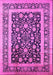 Machine Washable Oriental Pink Industrial Rug, wshurb3188pnk