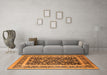 Machine Washable Oriental Orange Industrial Area Rugs in a Living Room, wshurb3188org