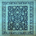 Square Oriental Light Blue Industrial Rug, urb3188lblu